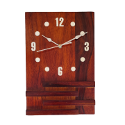 Wall Clock Wooden Rectangular Vastu Wall Clock